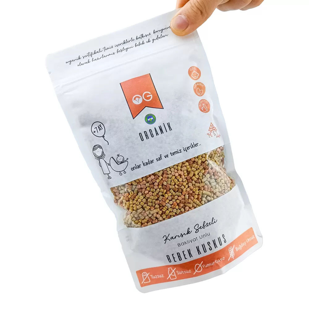 OG Natural Organik Karışık Sebzeli Bakliyat Unlu Bebek Kuskus 250 Gr - 3