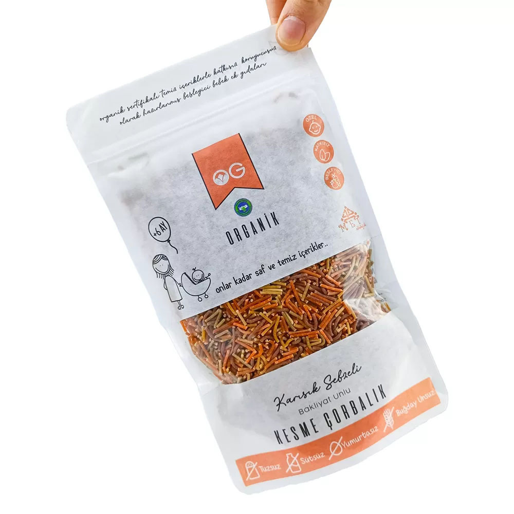 OG Natural Organik Karışık Sebzeli Bakliyat Unlu Kesme Çorbalık 200 Gr - 2