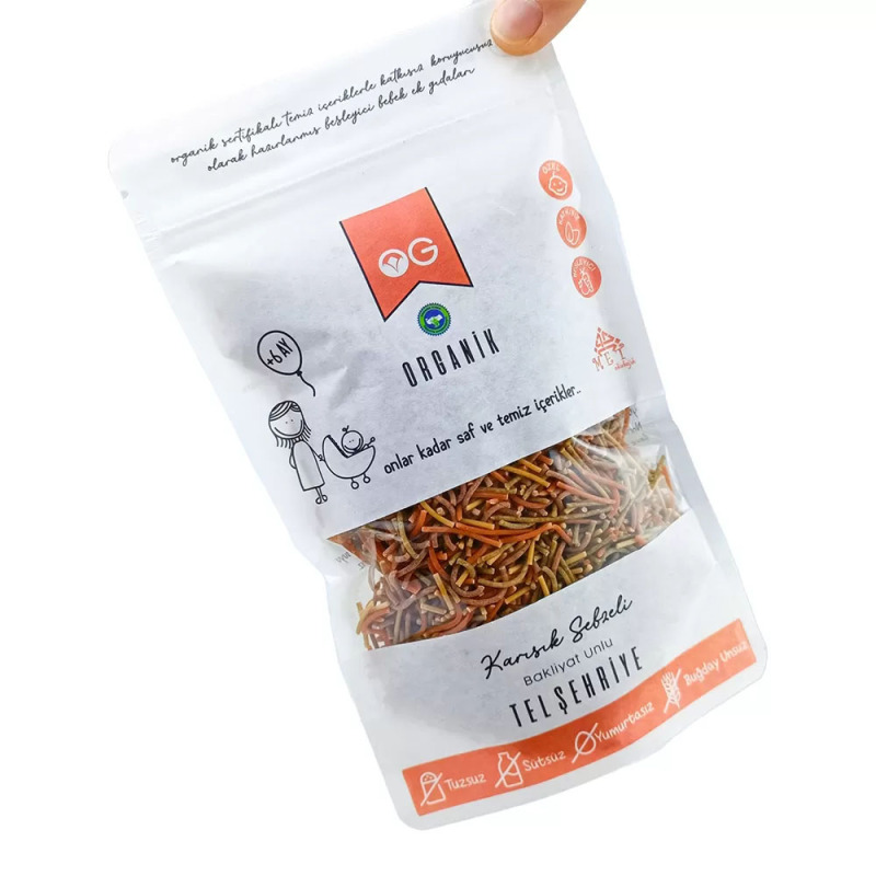 OG Natural Organik Karışık Sebzeli Bakliyat Unlu Tel Şehriye 180 Gr - 3