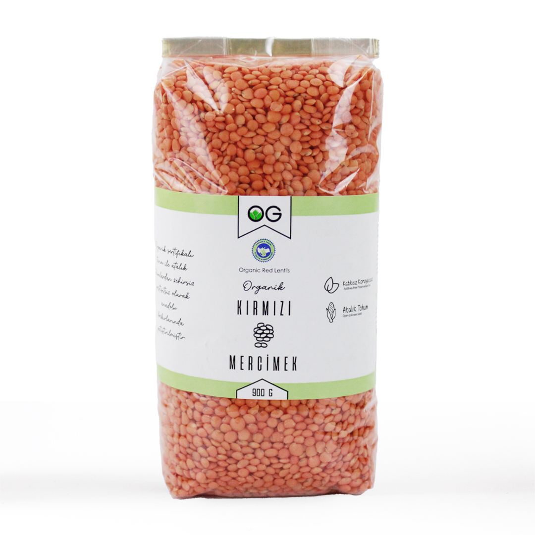 OG Natural Organik Kırmızı Mercimek 900 Gr - 1