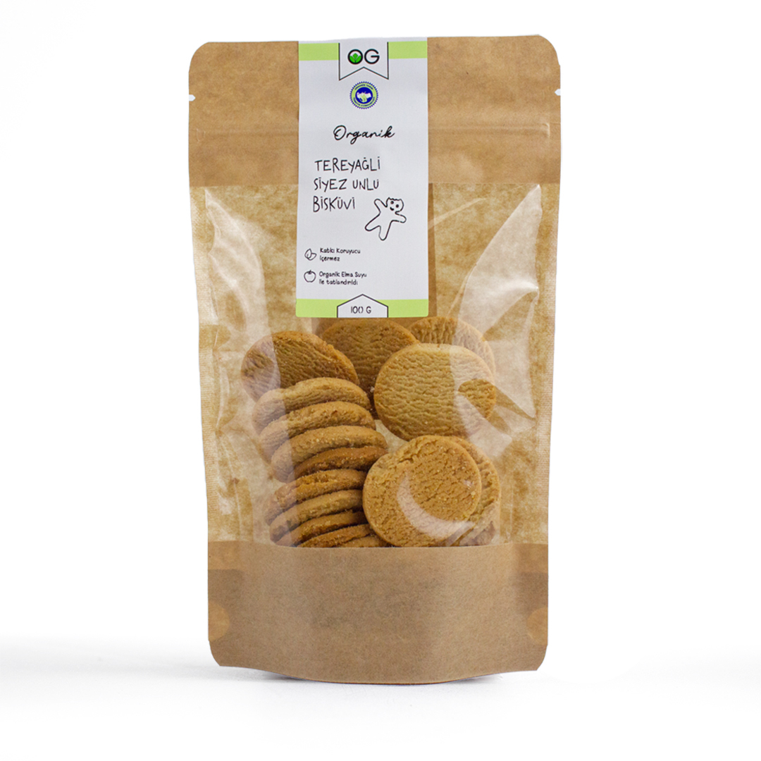 OG Natural Organik Tereyağlı Siyez Unlu Bisküvi 100 Gr - 1