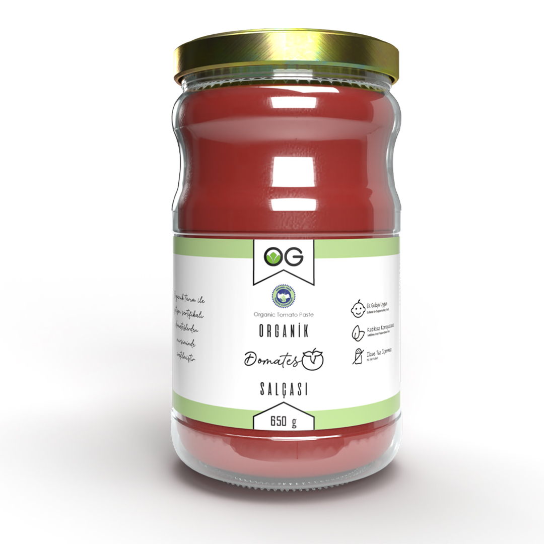 OG Natural Organik Tuzsuz Domates Salçası 650 Gr - 1