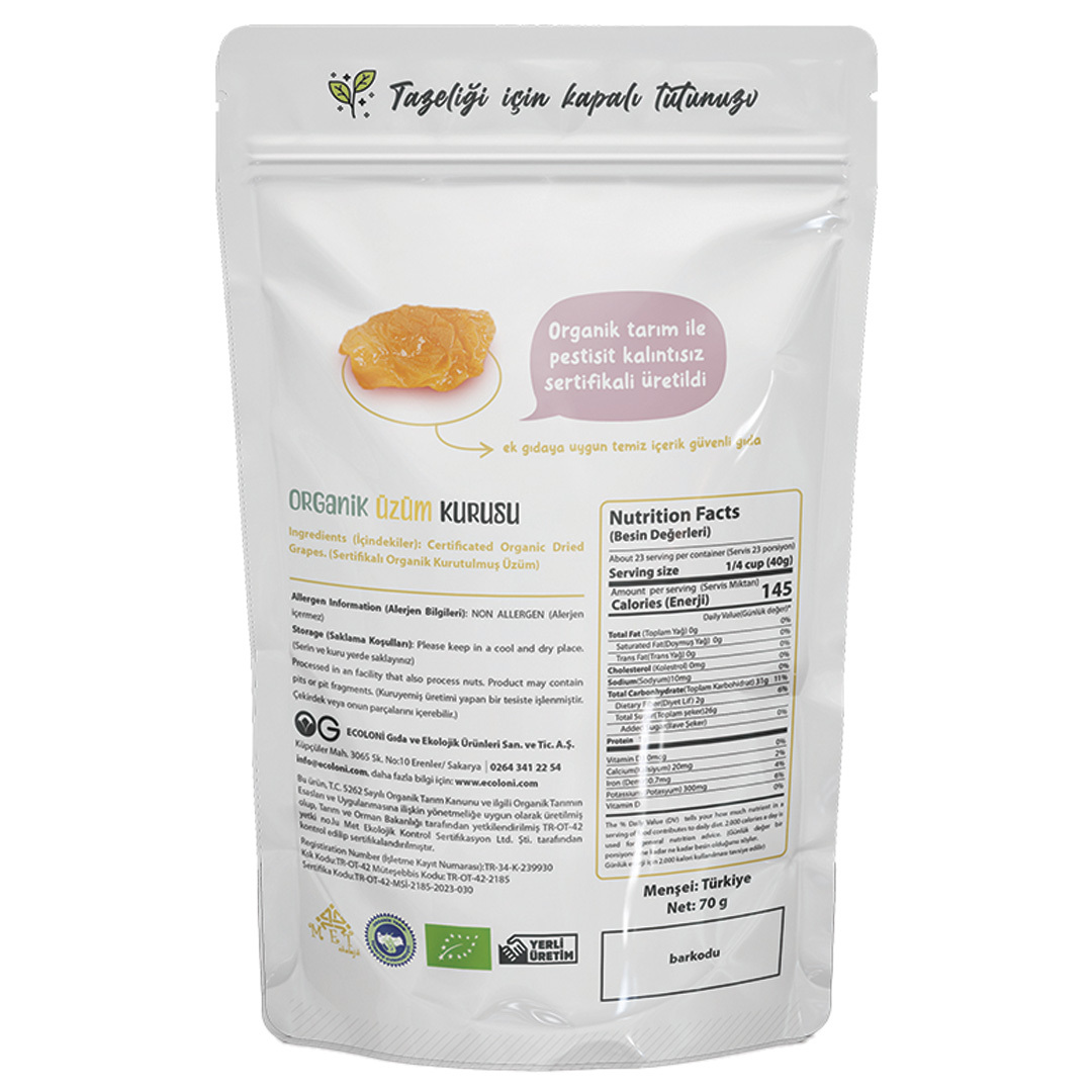 OG Natural Organik Üzüm Kurusu 70 Gr - 2