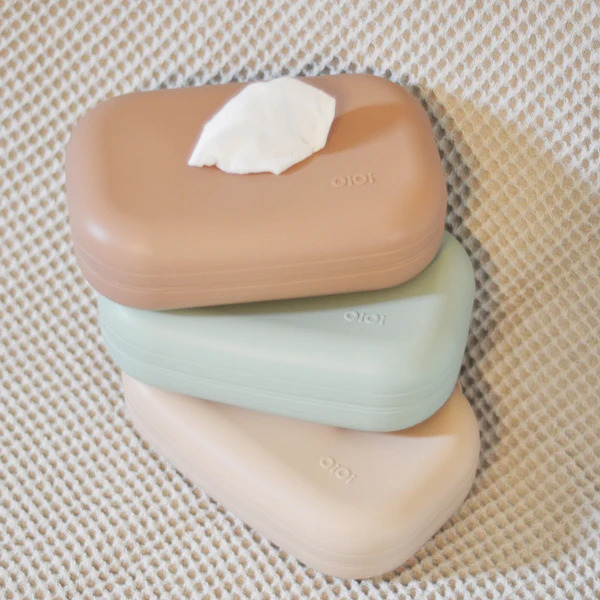 علبة مناديل OiOi Bubble Beige - 4