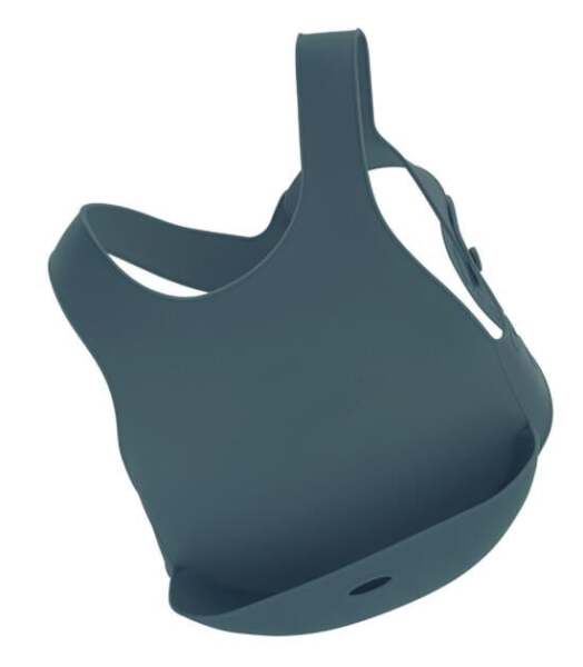 مريلة أطفال من السيليكون من OiOi باللون الأزرق الداكن - OiOi