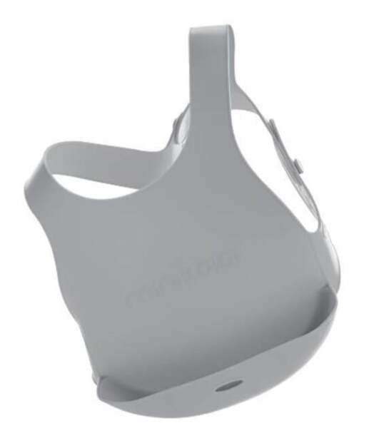 مريلة أطفال من السيليكون من OiOi باللون الرمادي - OiOi