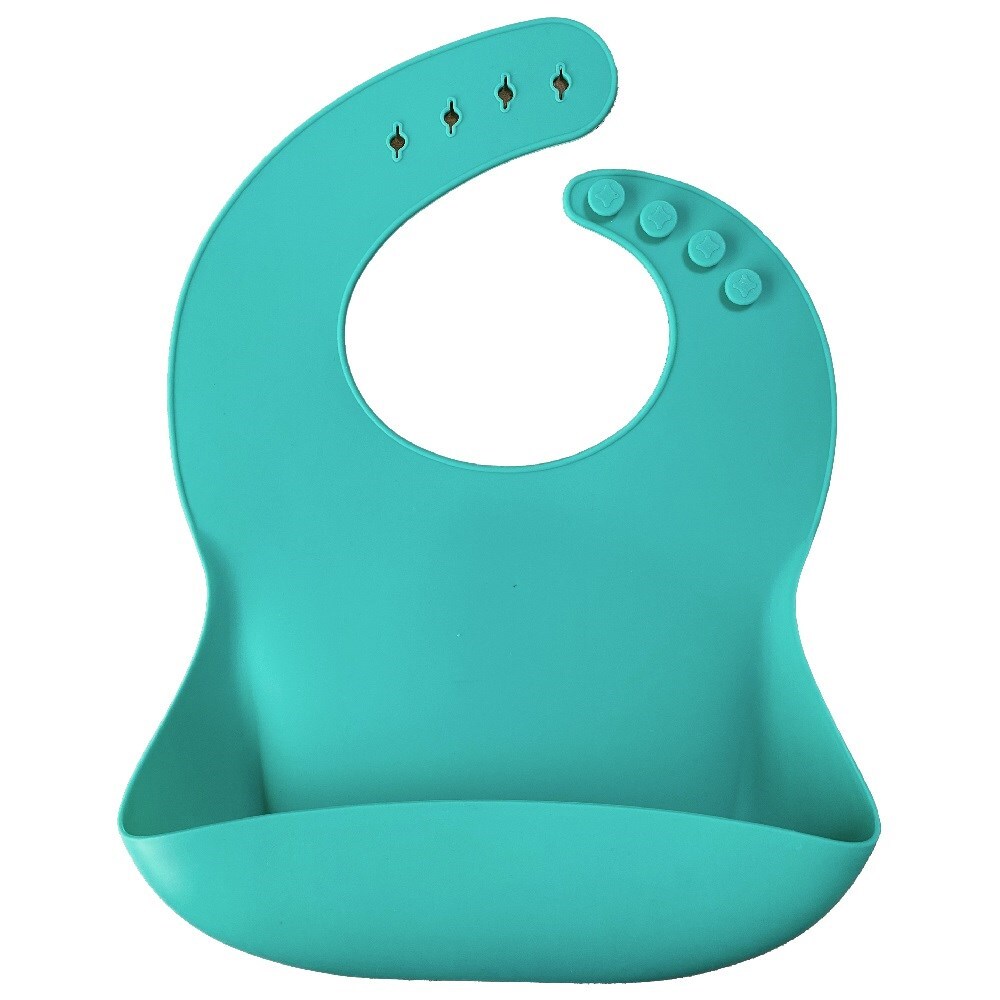OiOi Basics Silikon Mama Önlüğü Aqua Green - 1