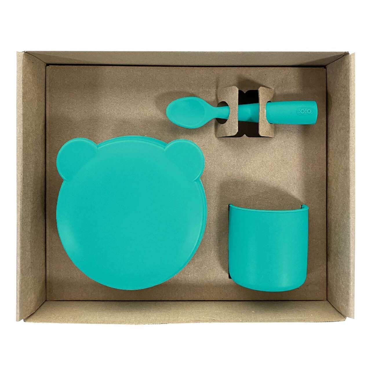 OiOi Blw I Silikon Beslenme Seti 3'Lü (Kaseli) Aqua Green - 6