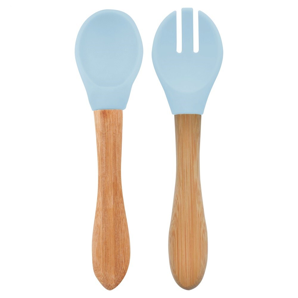 OiOi Mama Kaşığı ve Çatal Seti Mineral Blue - 1