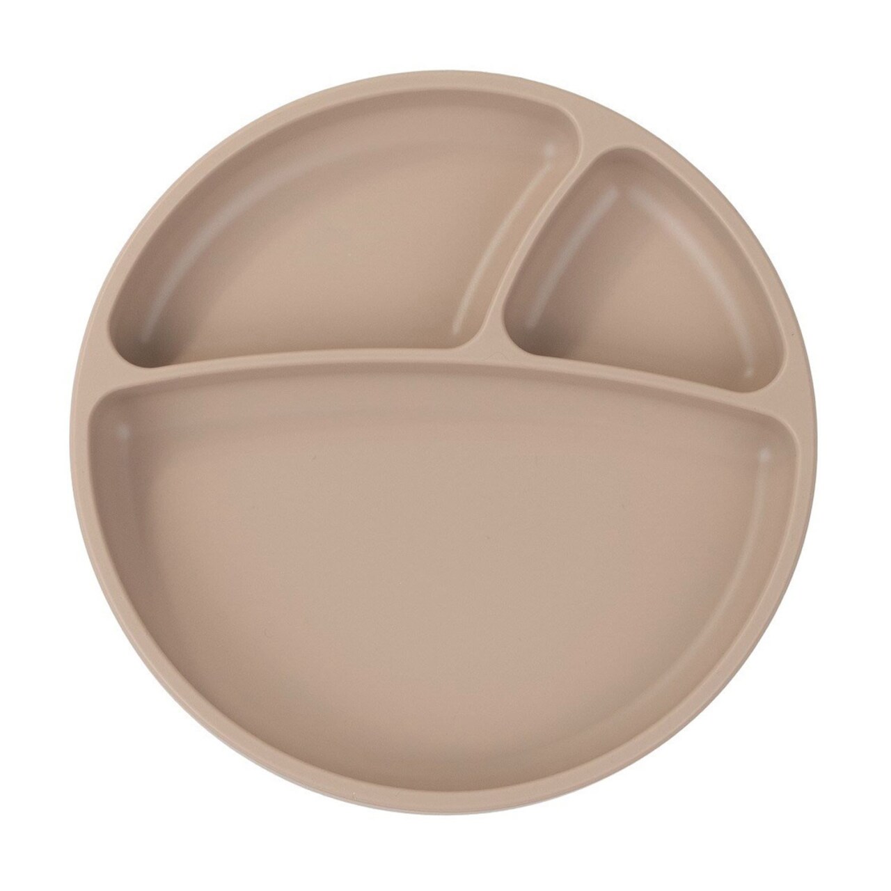 OiOi Porsiyon Vakum Tabanlı Silikon Tabak Bubble Beige - 1