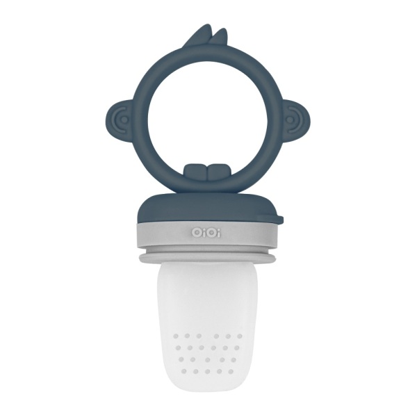 OiOi Silikon Püre Meyve Sebze Emziği Deep Blue / Powder Grey - OiOi