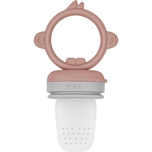 OiOi Silikon Püre Meyve Sebze Emziği Woody Brown / Powder Grey - OiOi