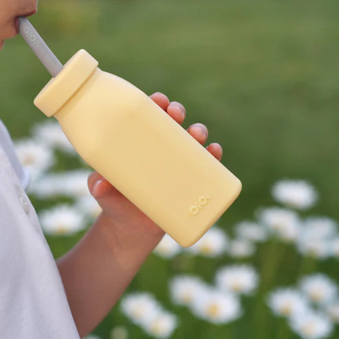Oioi Şişe + Pipet 200 ml Mellow Yellow / Powder Grey - 2