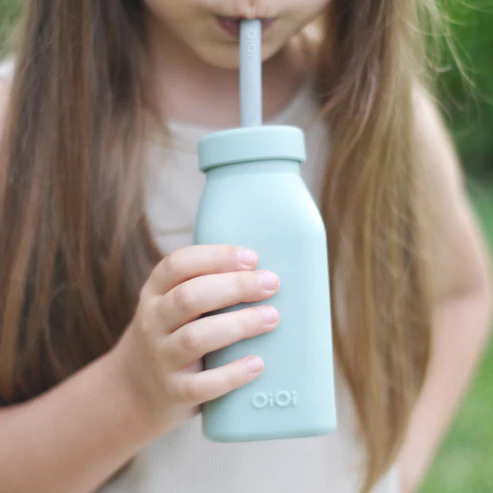 Oioi Şişe + Pipet 200 ml River Green / Powder Grey - 2