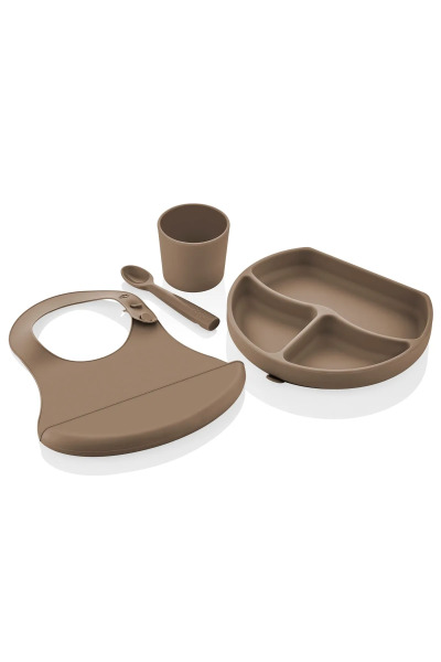 BabyJem Silikon Beslenme Seti 728 Latte - BabyJem