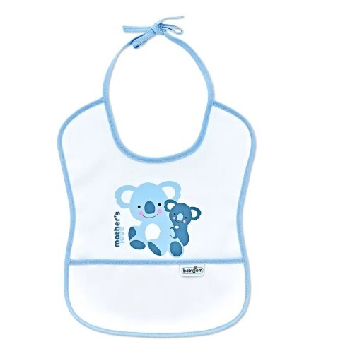 BabyJem Poli Muşamba Küçük Mama Önlüğü 030 Mavi - BabyJem