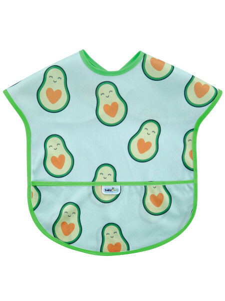 BabyJem Baskılı BLW Kolsuz Önlük 788 Avokado - BabyJem