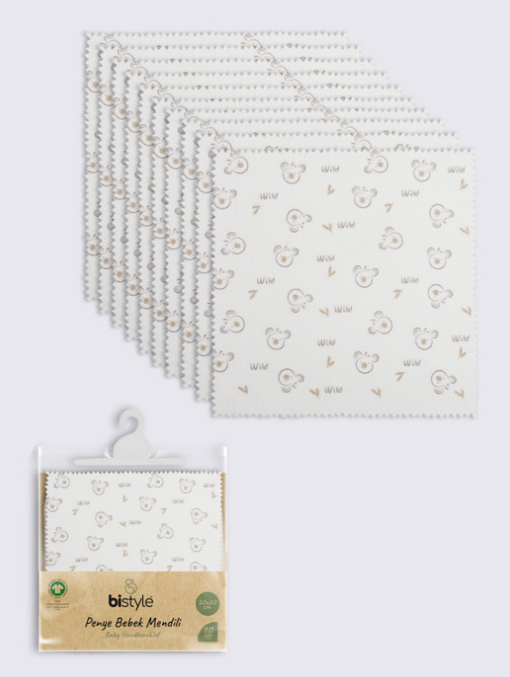Bistyle Koala 20x20 10'Lu Penye Mendil 90165 Ekru - 1