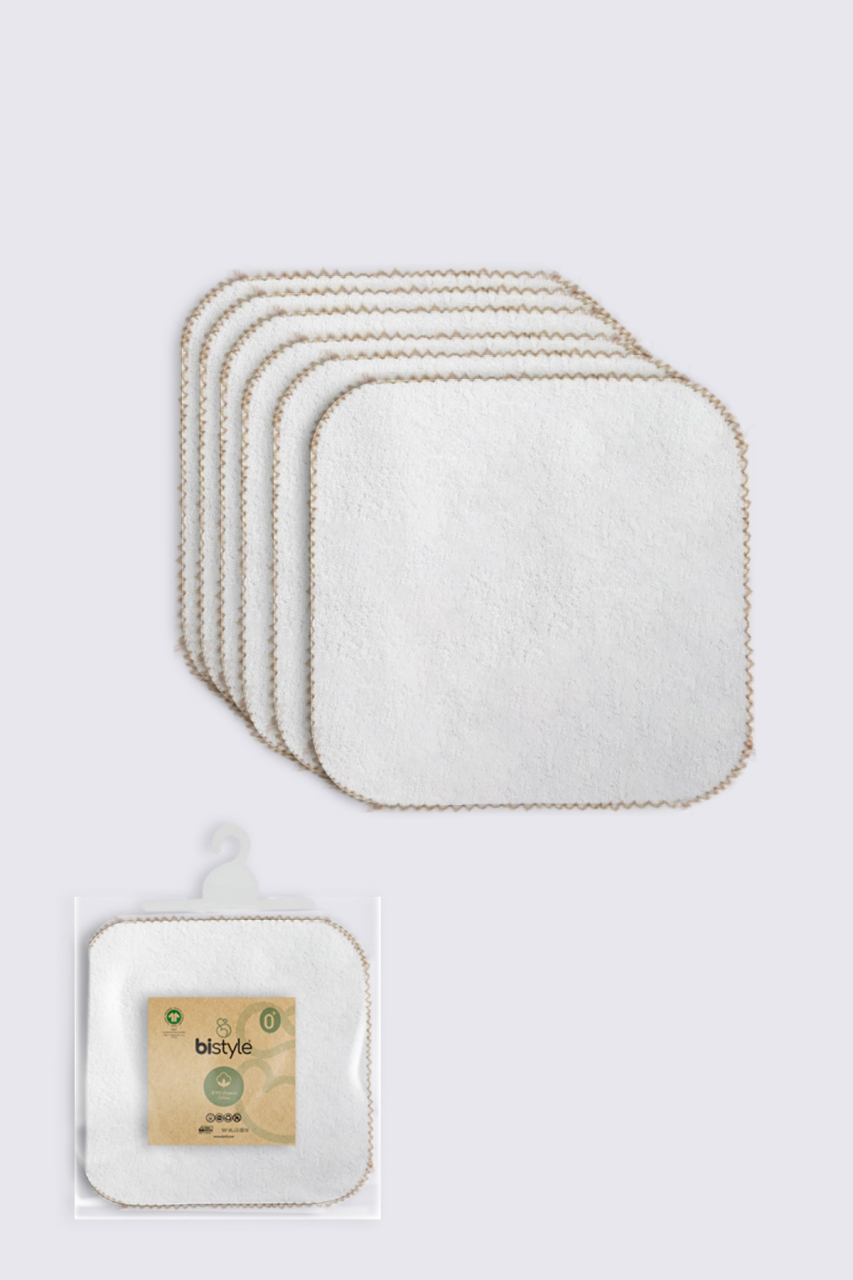 Bistyle Organik 28x28 6'Lı Havlu Mendil 90105 Ekru - 1