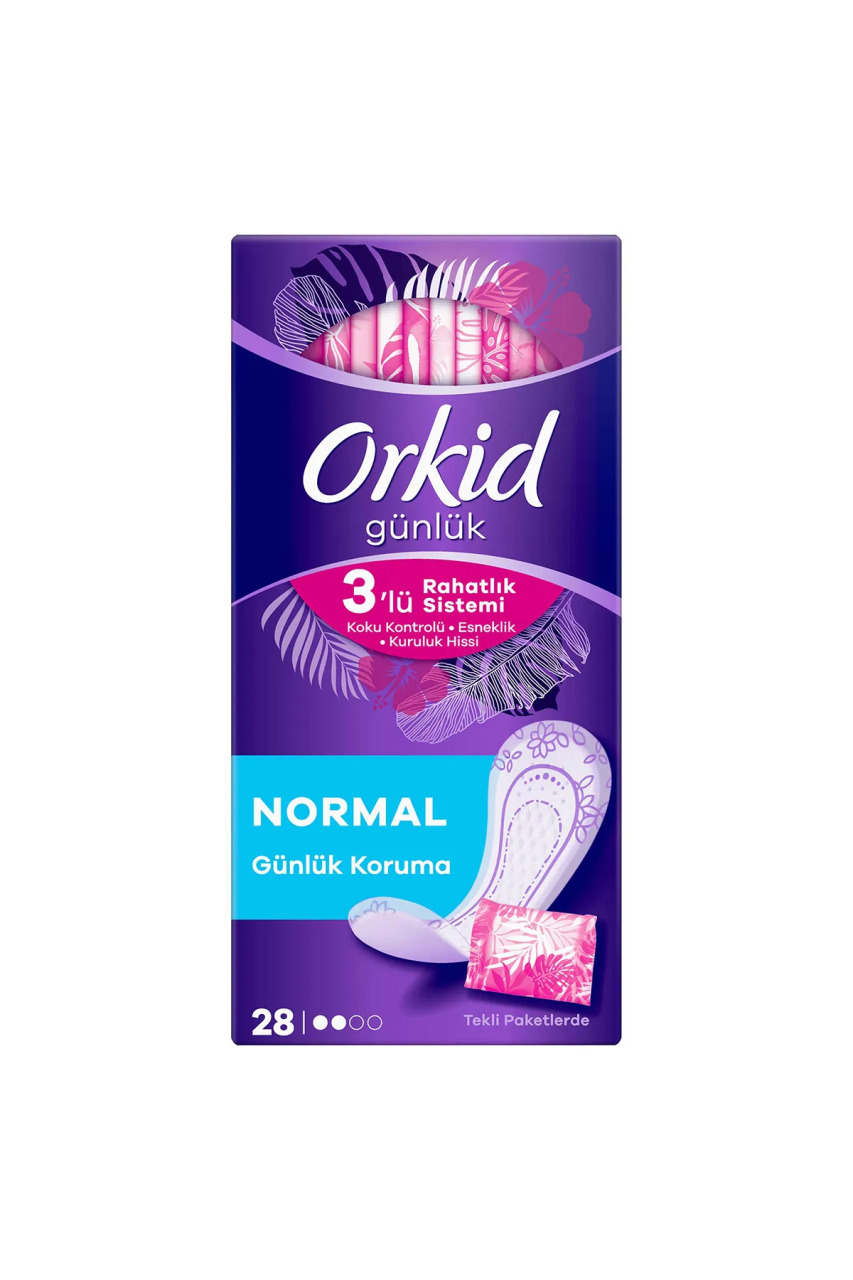 Orkid Günlük Koruma Yaprak Pamuksu Normal Ped 28 Adet - 1