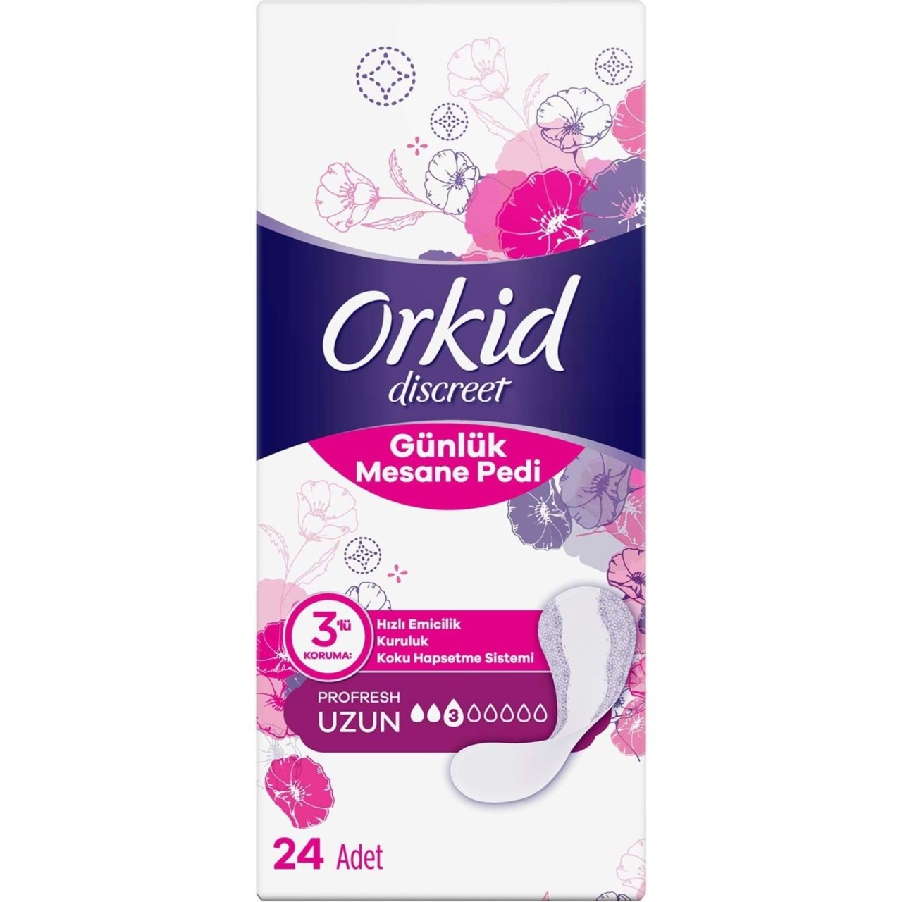 Orkid Günlük Mesane Pedi Uzun 24 Adet - 2