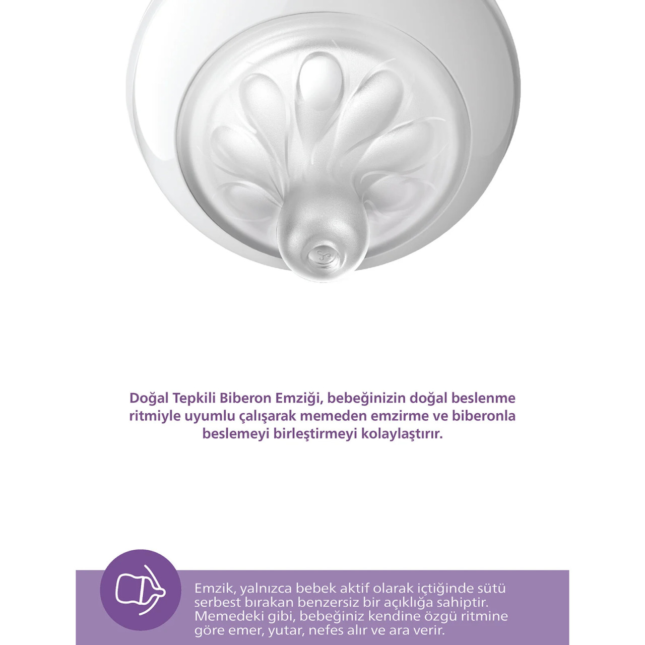 Philips Avent Doğal Tepkili Natural Response PP Biberon 260 ml 1+ Ay Mavi - 2