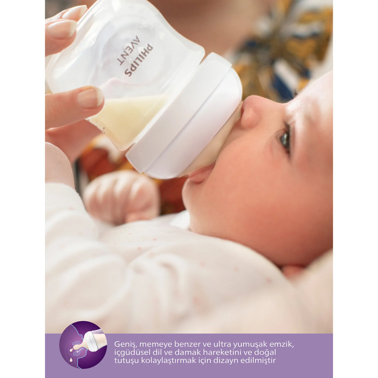 Philips Avent Doğal Tepkili Natural Response PP Biberon 260 ml 1+ Ay Mavi - 3
