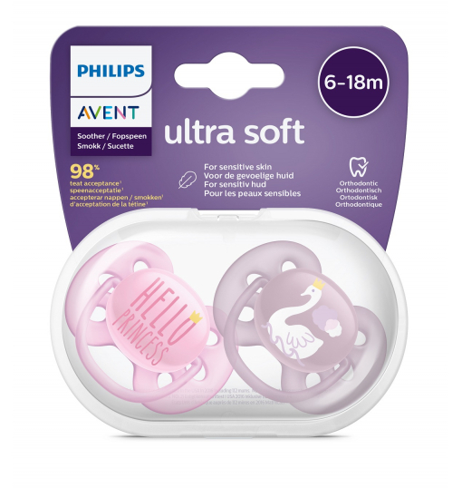 Philips Avent Ultra Soft Emzik 6-18 Ay Kız - 1