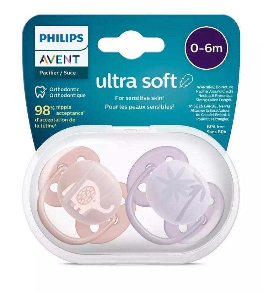 Philips Avent Ultra Yumuşak Emzik 0-6 Ay Kız - 1