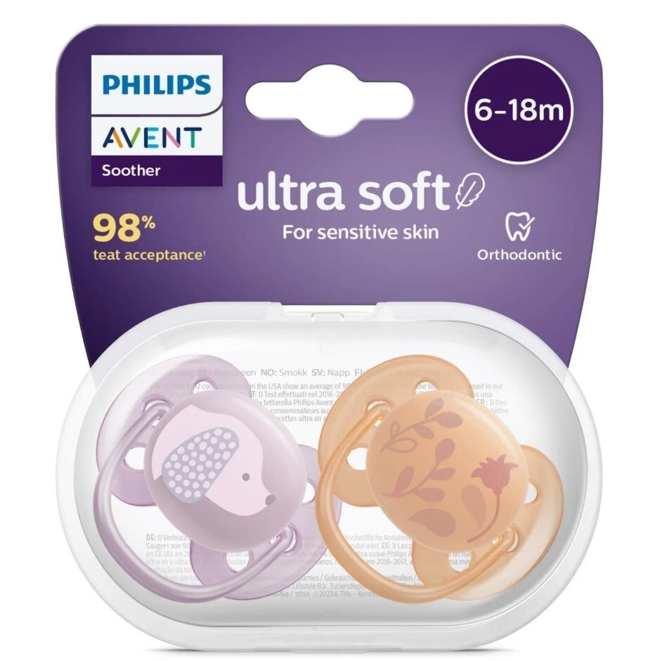 Philips Avent Ultra Yumuşak Emzik 6-18 Ay Kız - 1