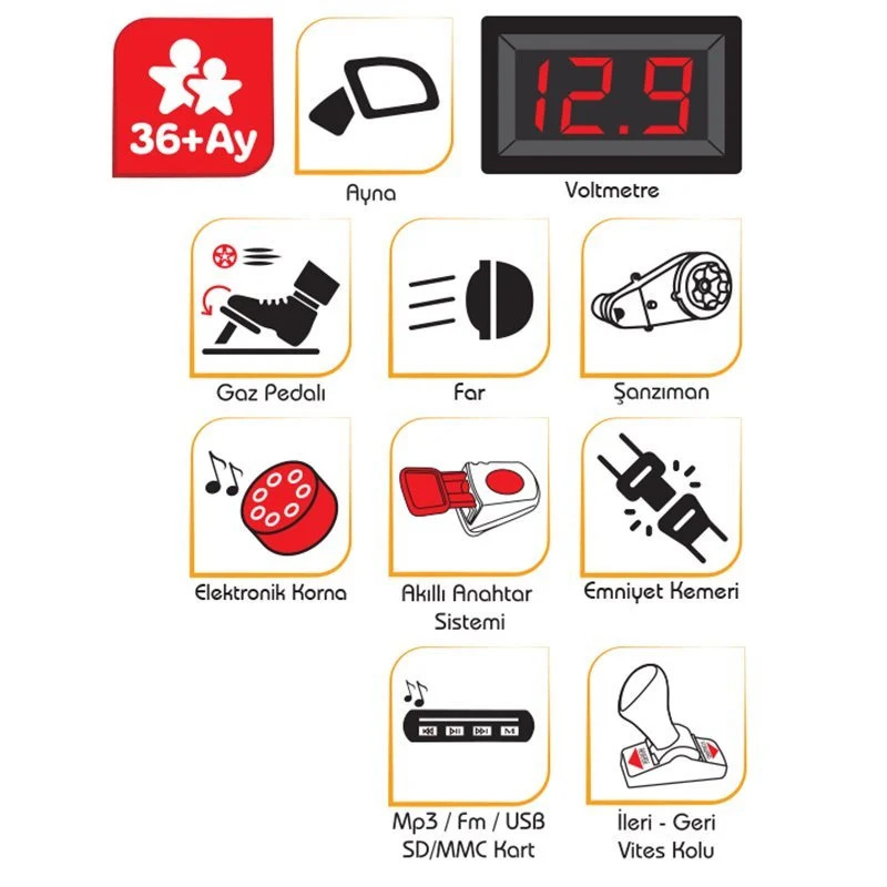 سيارة بيلسان رينجر تعمل بالبطارية، بجهاز تحكم عن بعد، ١٢ فولت، ٠٥-١٠٧، أزرق معدني - 5