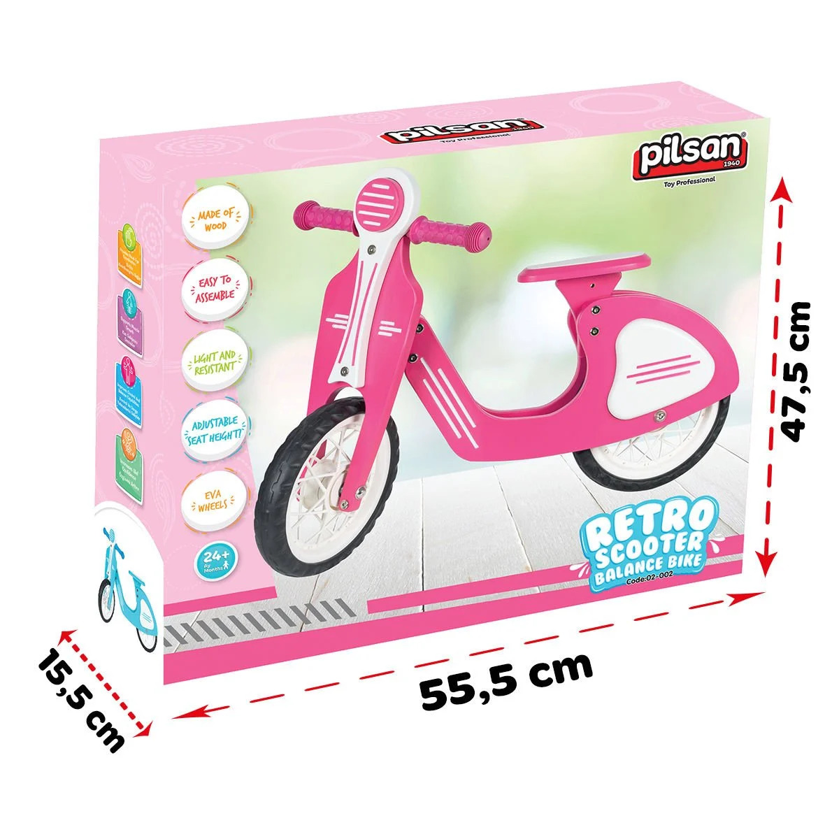 Pilsan Retro Scooter Bisiklet Mavi - 3