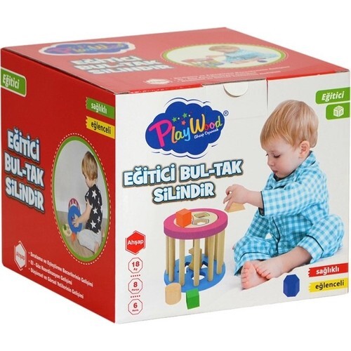 PlayWood Ahşap Eğitici Silindir Bultak 374 - 1