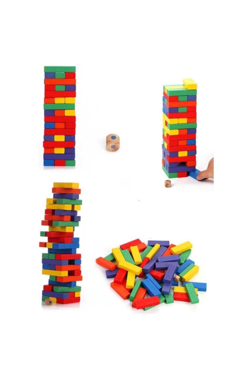 PlayWood Ahşap Kutulu Denge Oyunu Renkli 310 - 1