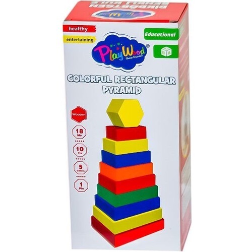 PlayWood Dikdörtgen Renkli Kule 393 - 1