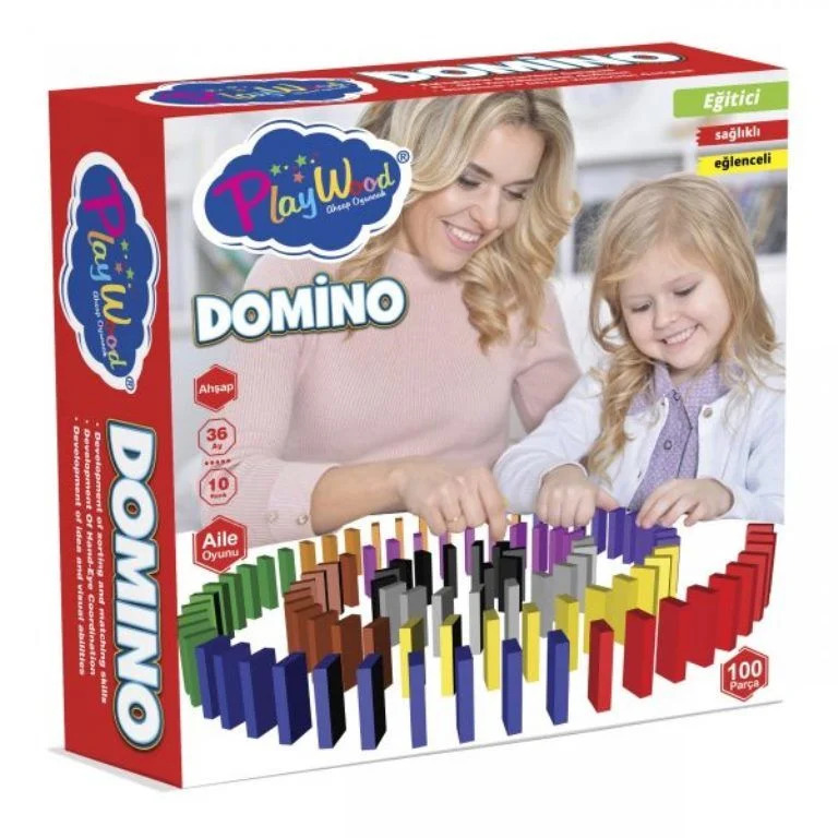 PlayWood Kutuda Ahşap Domino Oyunu - 1