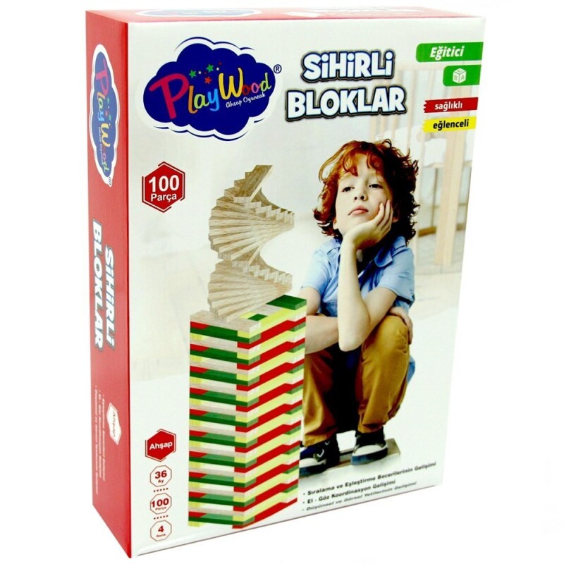 PlayWood Sihirli Bloklar 100 Parça 358 - 3