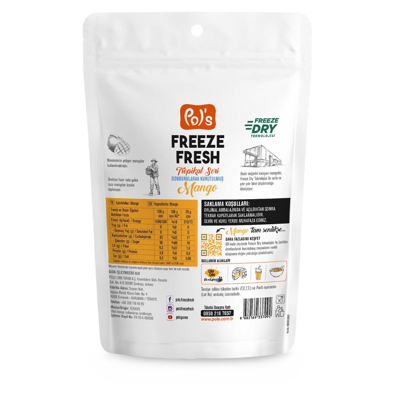 Pol’s Freeze Fresh Tropikal Serisi Mango 20 Gr - 2