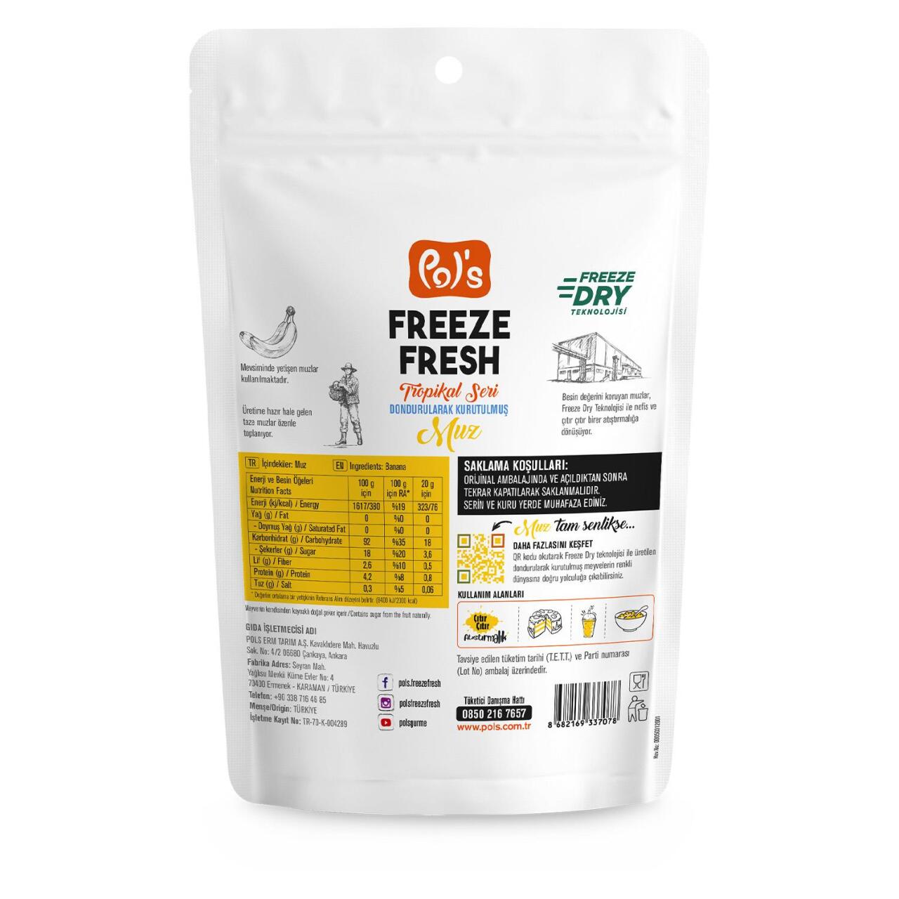 Pol’s Freeze Fresh Tropikal Serisi Muz 20 Gr - 2