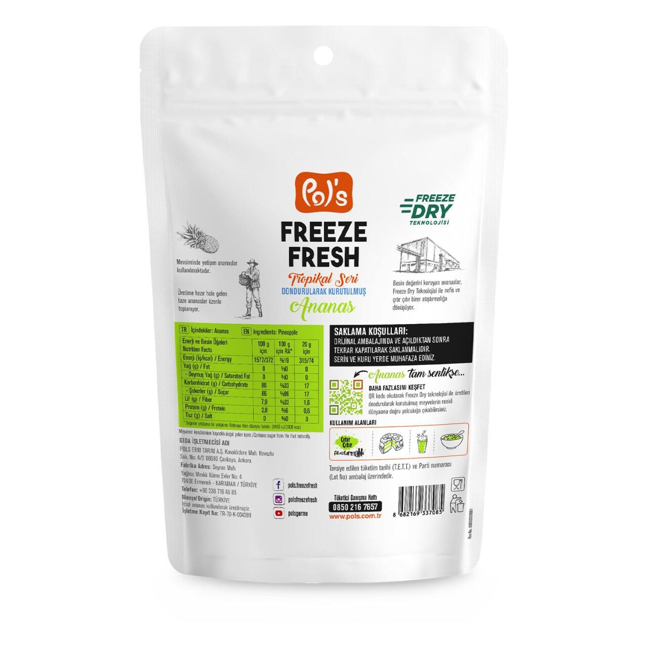 Pol’s Freeze Fresh Tropkal Serisi Ananas 20 Gr - 2