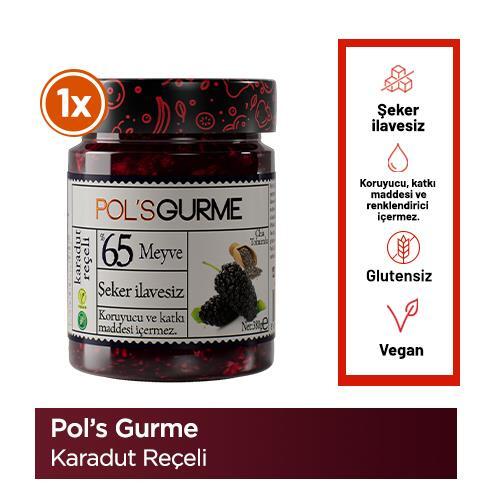Pol’s Gurme Chia Tohumlu Şekersiz Karadut Reçeli 380 Gr - 1