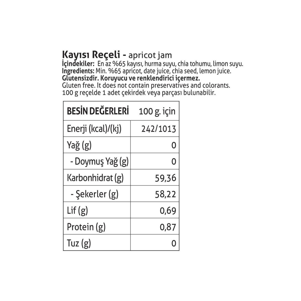 Pol’s Gurme Chia Tohumlu Şekersiz Kayısı Reçeli 380 Gr - 2