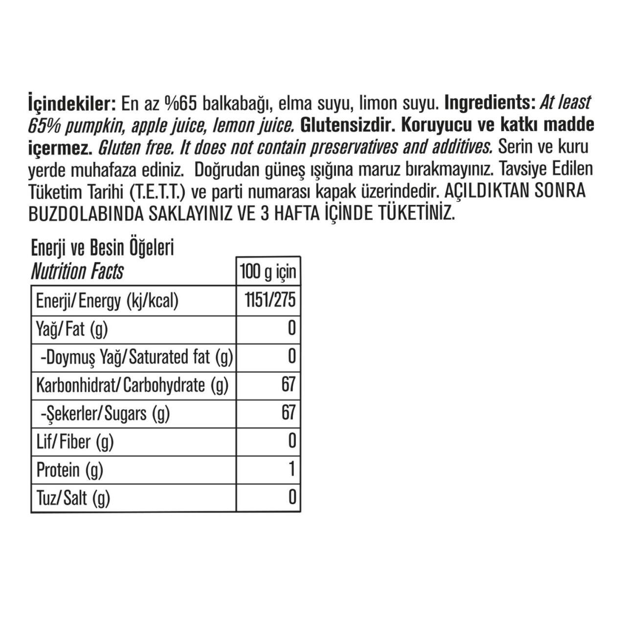 Pol’s Gurme Çıtır Balkabağı Reçeli 285 Gr - 2