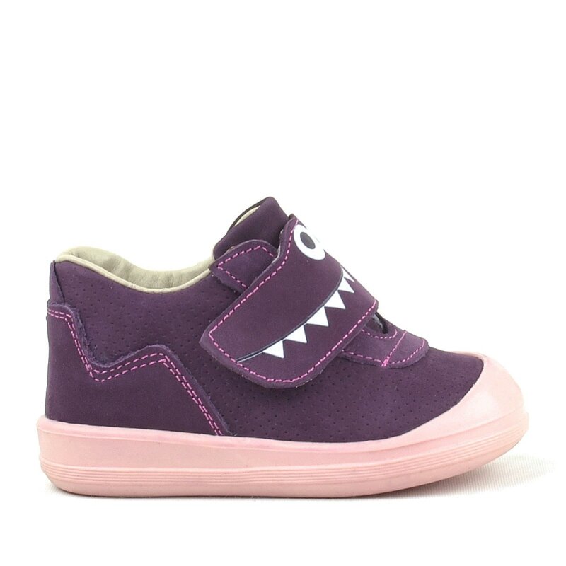 حذاء أطفال دينو من الجلد الطبيعي باللون الأرجواني من راكر بلاس - 2