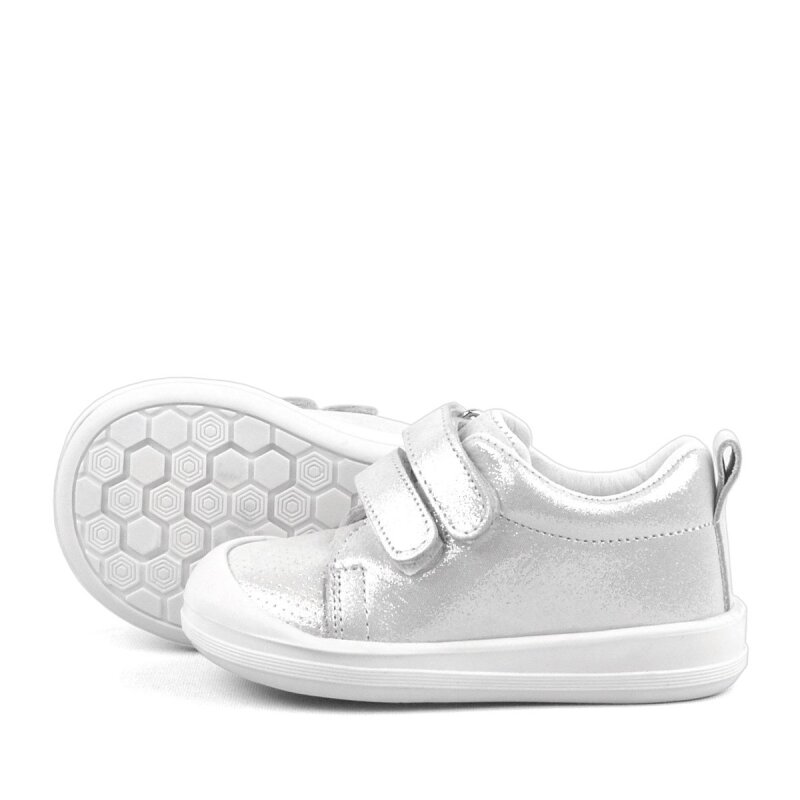 حذاء رياضي للأطفال من راكر بلاس سونيك مصنوع من الجلد الطبيعي باللون الأبيض اللامع بتصميم تشريحي - 6
