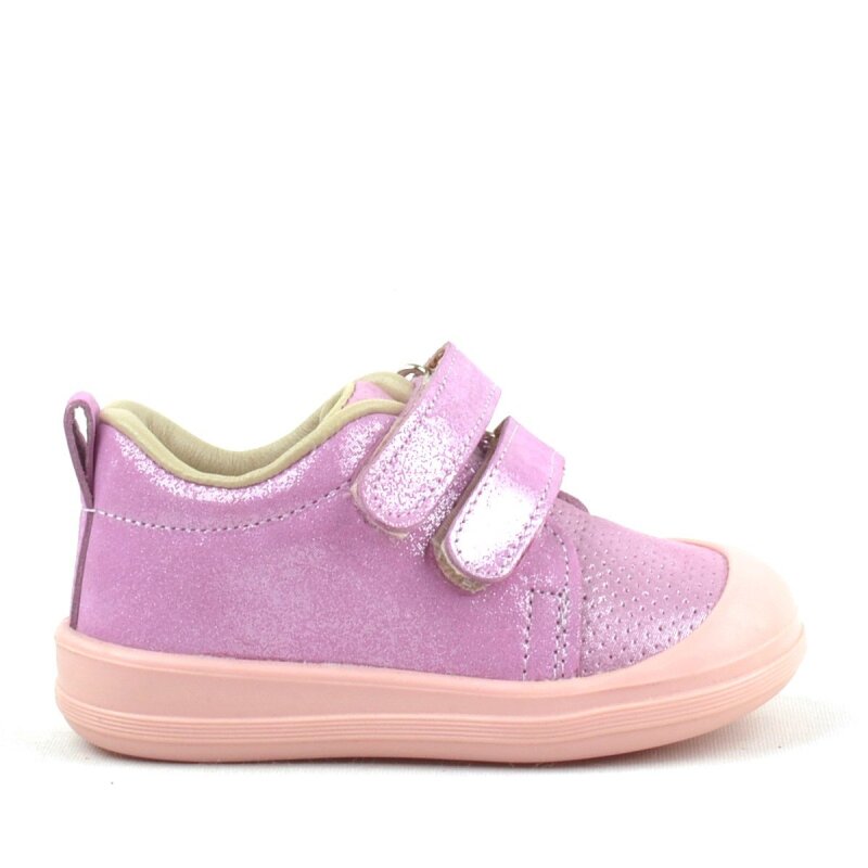 حذاء رياضي للأطفال من راكر بلاس سونيك، مصنوع من الجلد الطبيعي باللون الوردي، بتصميم تشريحي لامع - 2