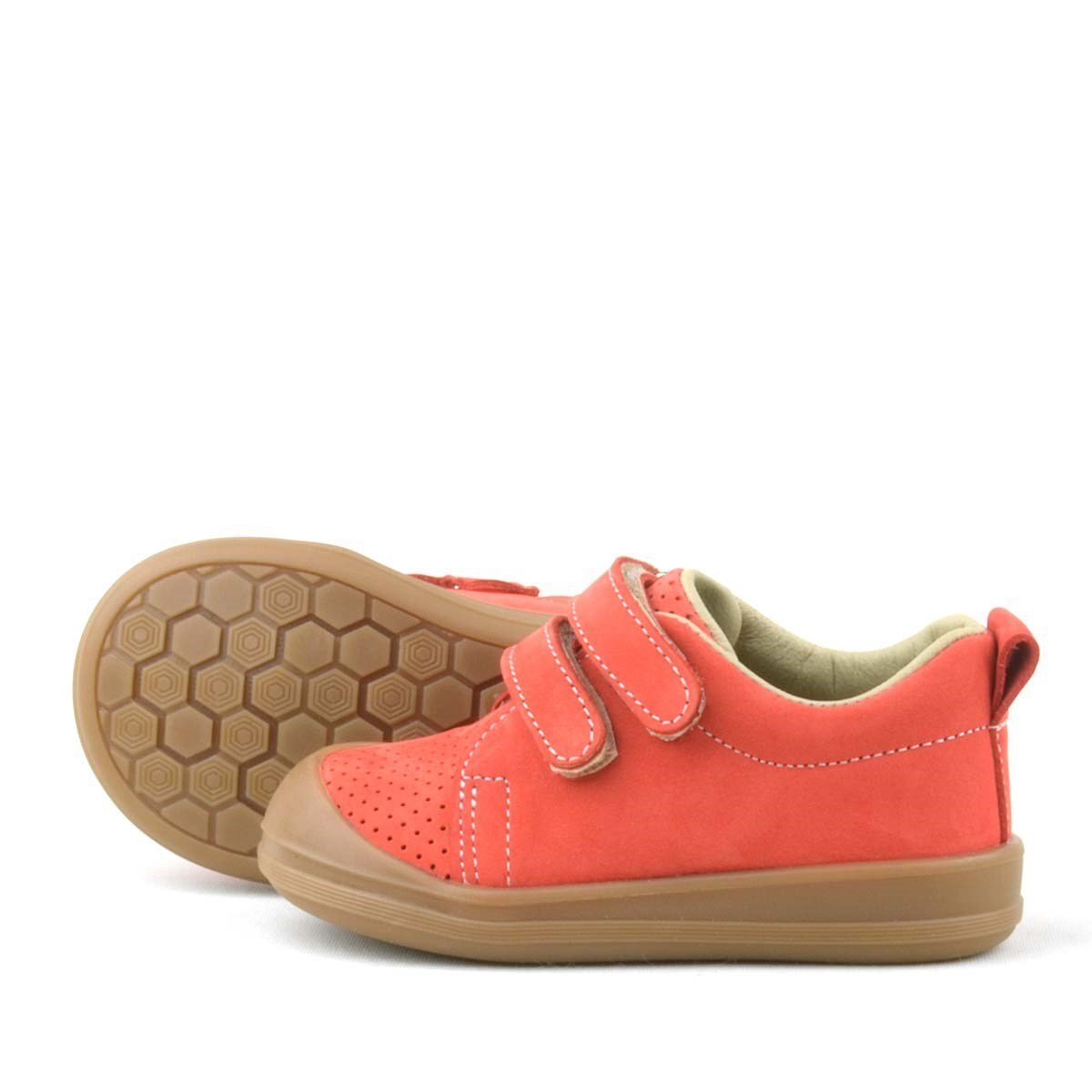 حذاء رياضي للأطفال من راكر بلاس سونيك مصنوع من الجلد الطبيعي باللون البرتقالي مزود بشريط فيلكرو تشريحي - 6