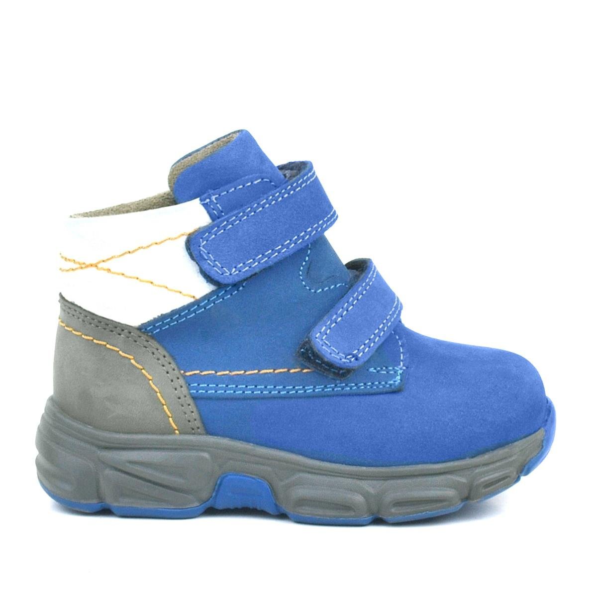 حذاء رياضي أزرق من الجلد الطبيعي للأطفال من راكر بلاس - 2