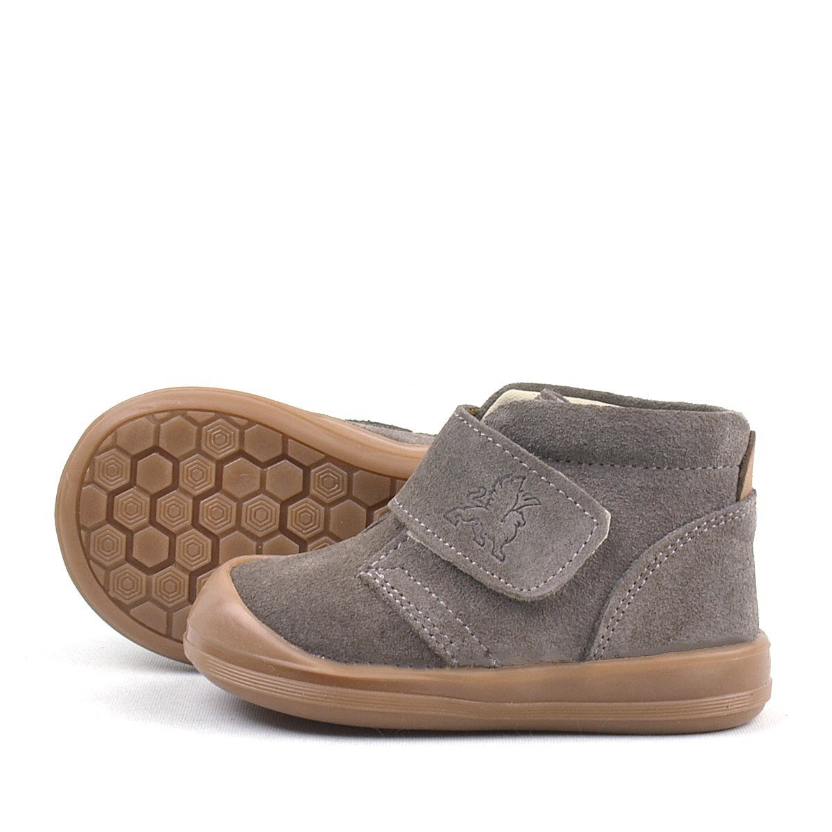 حذاء أطفال يوهو من الجلد الطبيعي بلون رملي من راكر بلاس للجنسين مزود بشريط فيلكرو - 6