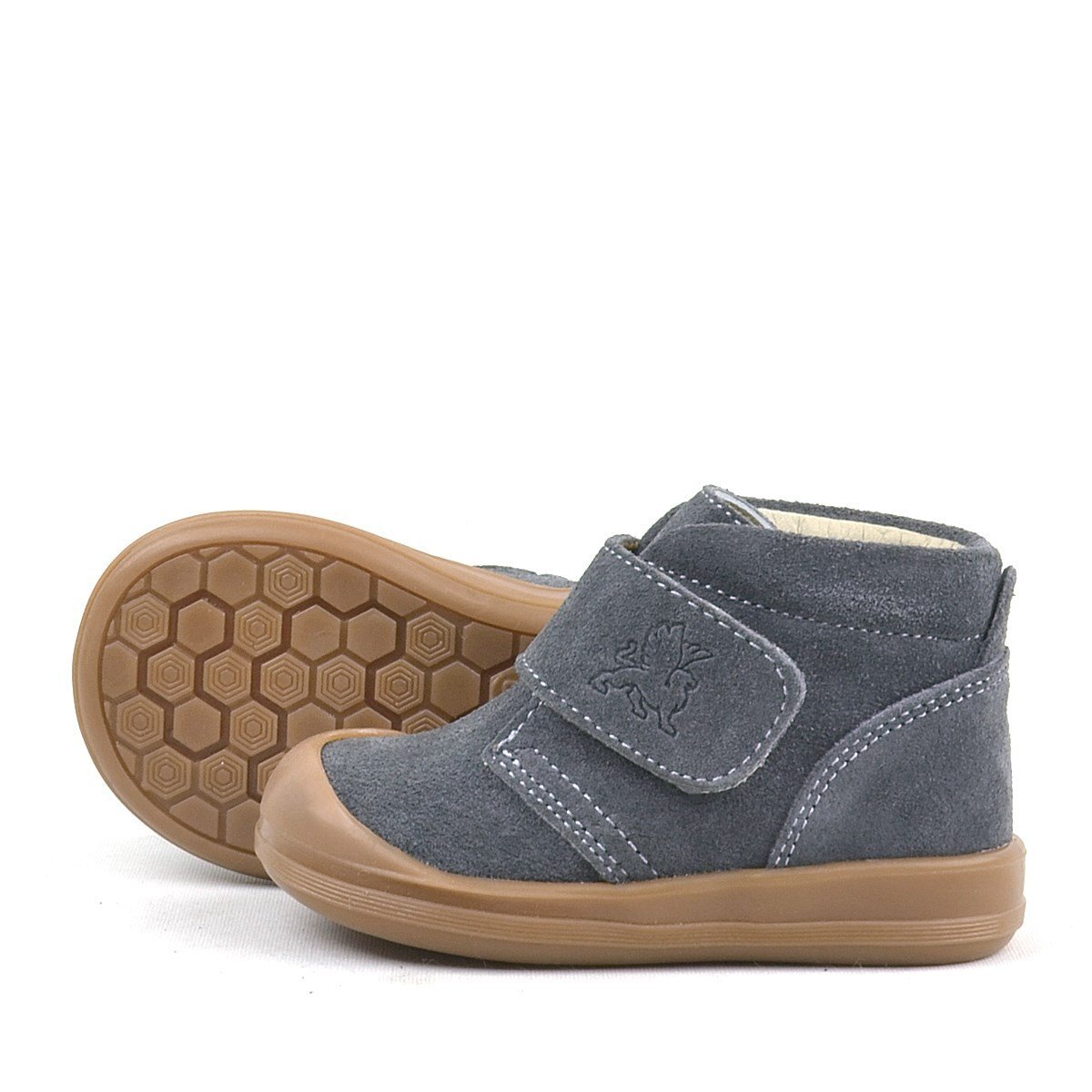 حذاء أطفال يوهو من الجلد الطبيعي المدخن بشريط فيلكرو للجنسين من راكر بلاس - 6